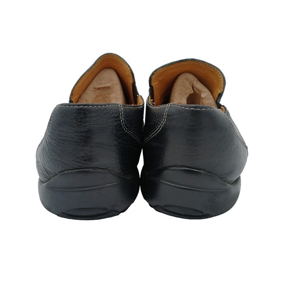 Sandro Moscoloni Men\'s Black Leather Slip-On Loafers Dress Shoes Size 11 D‎